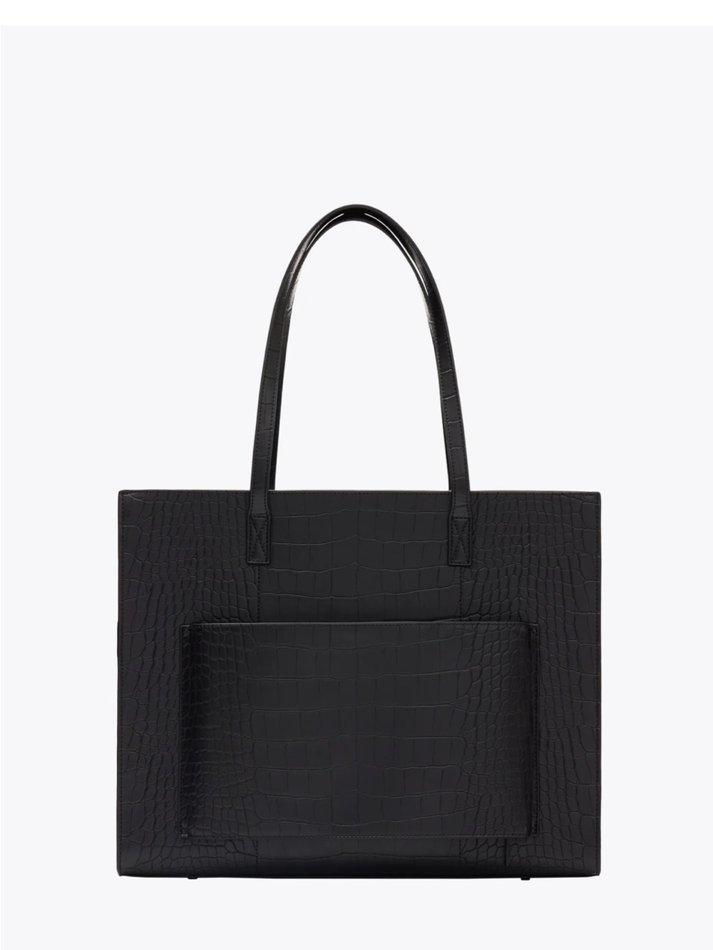 BEIS Black Crocodile Work Tote - Picture 2 of 5